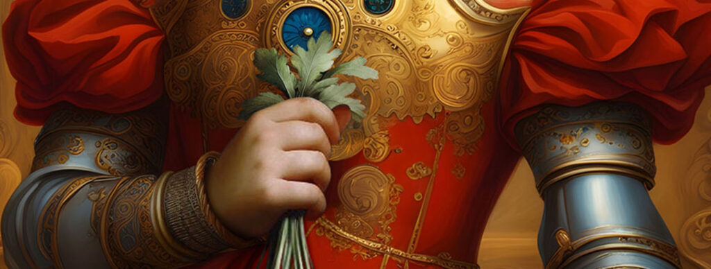 Immagine della manina di Annabelle dal libro AI 2044 che tiene in mano un mazzetto di foglie, simbolo della natura