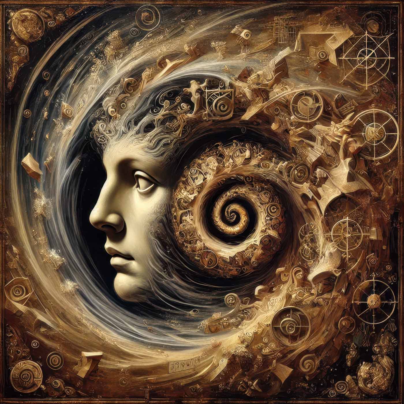 Una parola maestosa che si dissolve a spirale